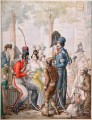 コザケスとパリのペンダント職業同盟軍団 1814 年 ゲオルグ・エマヌエル・オピスの風刺画